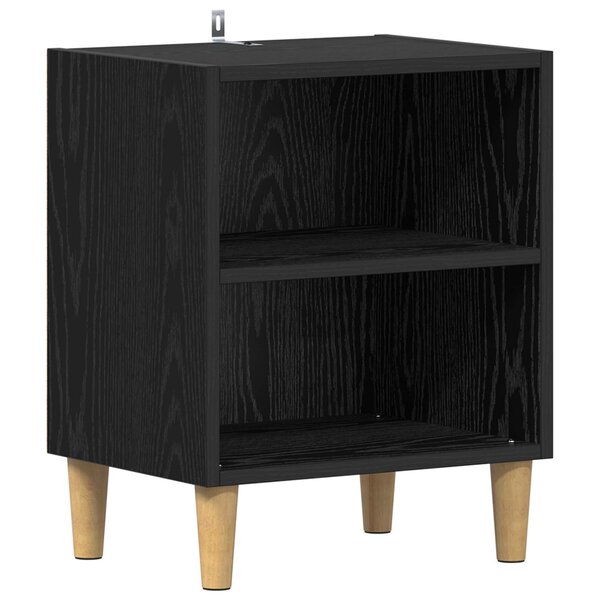 vidaXL Armoire de lit Chêne noir 40 x 30 x 50 cm Bois d'ingénierie