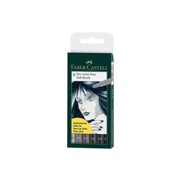Feutre Pitt Artist Pen Soft Brush 6x FABER-CASTELL