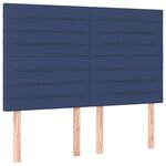 vidaXL Cadre de lit sans matelas bleu 140x190 cm tissu