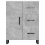 vidaXL Buffet gris béton 69 5x34x90 cm bois d'ingénierie
