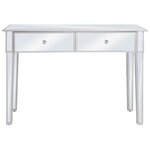 vidaXL Table console miroir MDF et verre 106 5 x 38 x 76 5 cm