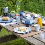 Bo-Camp Vaisselle 16 Pièces Mix & Match Mélamine Bleu