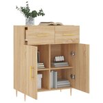 vidaXL Buffet chêne sonoma 69 5x34x90 cm bois d'ingénierie