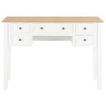 vidaXL Bureau Blanc 109 5 x 45 x 77 5 cm Bois