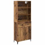 vidaXL Haut Armoire Bois Ancien 69 5 x 34 x 180 cm Bois d'ingénierie