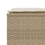 vidaXL Tabourets de jardin avec coussins lot de 4 beige résine tressée