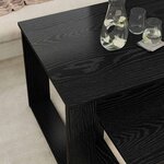 vidaXL Ensemble de tables basses 2 Pièces Chêne noir Bois d'ingénierie