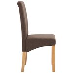 vidaXL Chaises à manger lot de 2 marron tissu