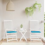 vidaXL Coussins de chaise jardin lot de 2 bleu 40x40x3 cm tissu oxford