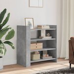 vidaXL Buffet gris béton 73 5x35x75 cm bois d'ingénierie