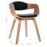 vidaXL Chaises à manger lot de 6 bois courbé et similicuir
