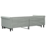 vidaXL Lit de jour avec gigogne sans matelas gris clair 90x200 cm