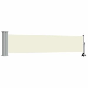 vidaXL Auvent latéral rétractable de patio 60x300 cm Crème