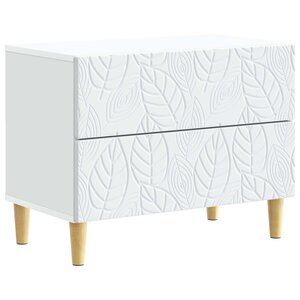vidaXL Table de chevet Blanc 62 x 34 5 x 48 cm Bois d'ingénierie