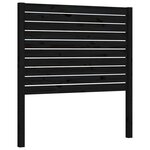 vidaXL Cadre de lit avec tête de lit noir petit simple bois massif
