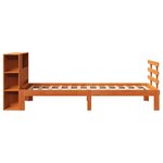 vidaXL Lit bibliothèque sans matelas cire marron 100x200 cm pin massif