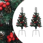 vidaXL Sapins de Noël artificiels d'allée 2 Pièces 76 cm PVC