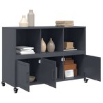 vidaXL Buffet anthracite 100 5x39x72 cm acier