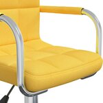 vidaXL Chaise pivotante de bureau Jaune moutarde Tissu