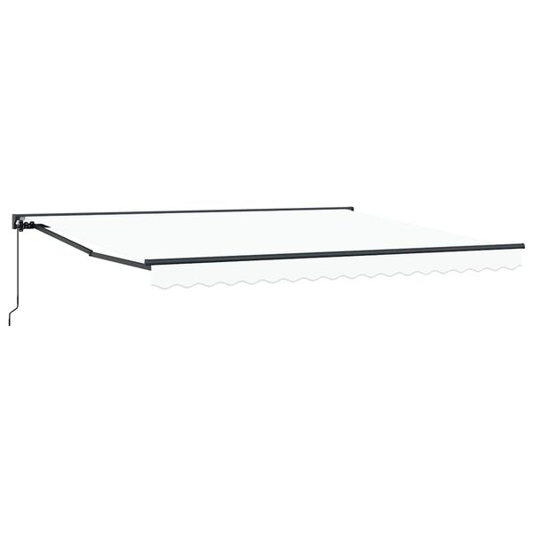 vidaXL Auvent Rétractable Blanc 400x300 cm tissu