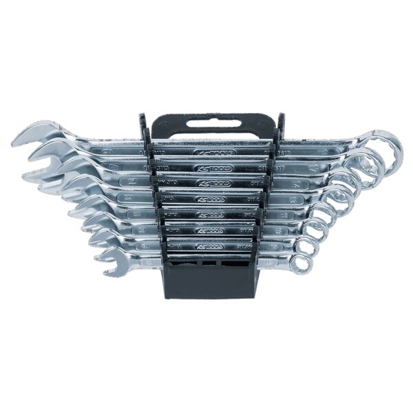 Ks tools clés mixtes avec support de rangement 8 pièces 8-19 mm