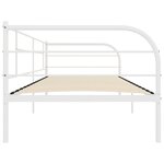vidaXL Cadre de lit de jour sans matelas blanc métal 90x200 cm