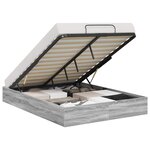 vidaXL Cadre de lit ottoman Gris Sonoma 193 x 120 x 25 cm