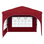 vidaXL Tente de fête pop-up 290 x 290 x 245 cm Bordeaux
