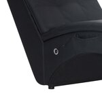 vidaXL Chaise longue de massage avec oreiller Noir Similicuir