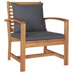 vidaXL Chaises de jardin 2 Pièces Naturel 60 x 65 x 76.5 cm