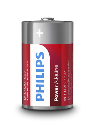 Philips piles alcalines lr20 x2