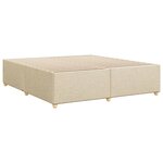 vidaXL Cadre de lit sans matelas crème 200x200 cm tissu