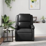 vidaXL Fauteuil de massage inclinable Noir Similicuir