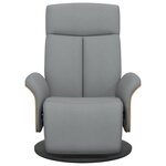 vidaXL Fauteuil inclinable avec repose-pieds gris clair tissu