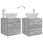 vidaXL Vanité de lavabo mural Sonoma gris 49 5 x 44 5 x 66 5 cm