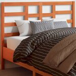 vidaXL Tête de lit cire marron 135 cm bois massif de pin