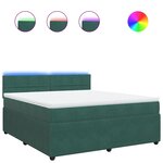 vidaXL Sommier à lattes de lit et matelas Vert foncé 180x200cm Velours