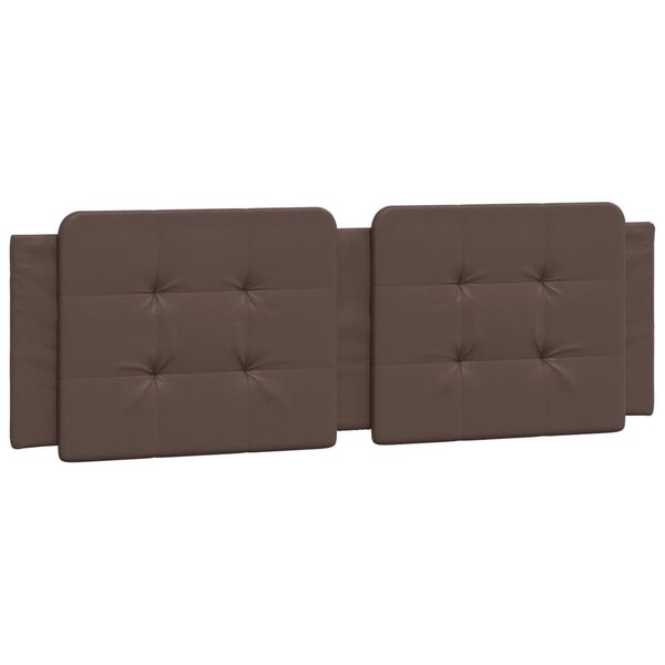 vidaXL Coussin de tête de lit Zadar marron 160 cm similicuir