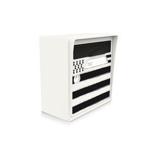Boîte aux lettres compacte blanche – "Breizh" – fabriquée en France – en résine – ne rouille pas – porte interchangeable