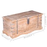 vidaXL Coffre de rangement Bois d'Acacia