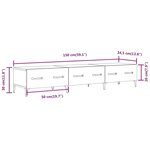 vidaXL Meuble TV Blanc brillant 150x34 5x30 cm Bois d'ingénierie