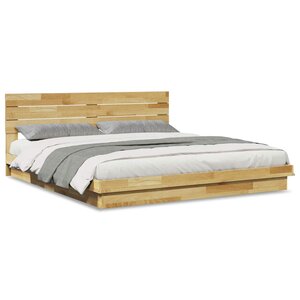 vidaXL Cadre de lit avec tête de lit sans matelas 180 x 200 cm