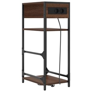 vidaXL Cabinet de chevet avec tiroir Chêne marron 40 x 27 x 76 cm