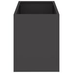 vidaXL Cache-pot de jardin Noir 50 x 32 x 40 cm Acier laminé à froid
