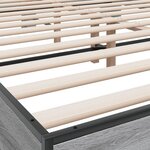 vidaXL Cadre de lit sans matelas sonoma gris 160x200 cm