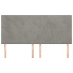 vidaXL Tête de lit Gris clair 180x5x118/128 cm Velours