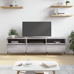 vidaXL Meuble TV sonoma gris 150x30x44 5 cm bois d'ingénierie