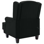 vidaXL Fauteuil de massage avec repose-pied Noir Tissu