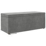 vidaXL Tabouret Gris foncé 101 x 41 x 40 cm Velours et Bois Composite