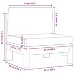 vidaXL Canapés centraux 2 Pièces avec coussins blanc crème Acacia solide